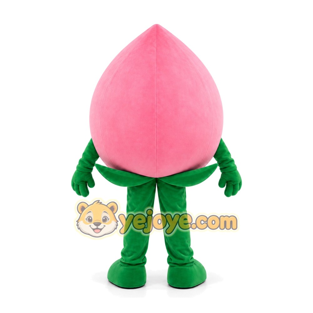 Pink Peach Mascot Costume Pink Peach Mascot Costume