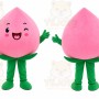 Pink Peach Mascot Costume