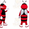 Red Black Insect Mascot Costume