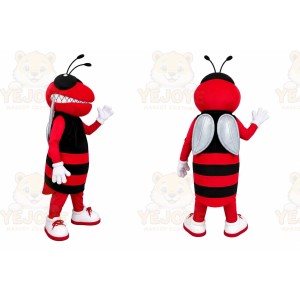 Red Black Insect Mascot Costume
