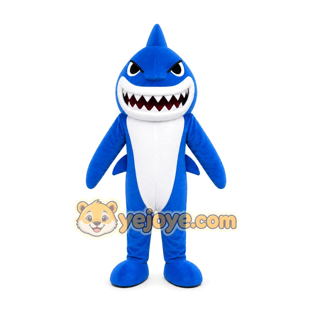 Blue Shark Mascot Costume Blue Shark Mascot Costume