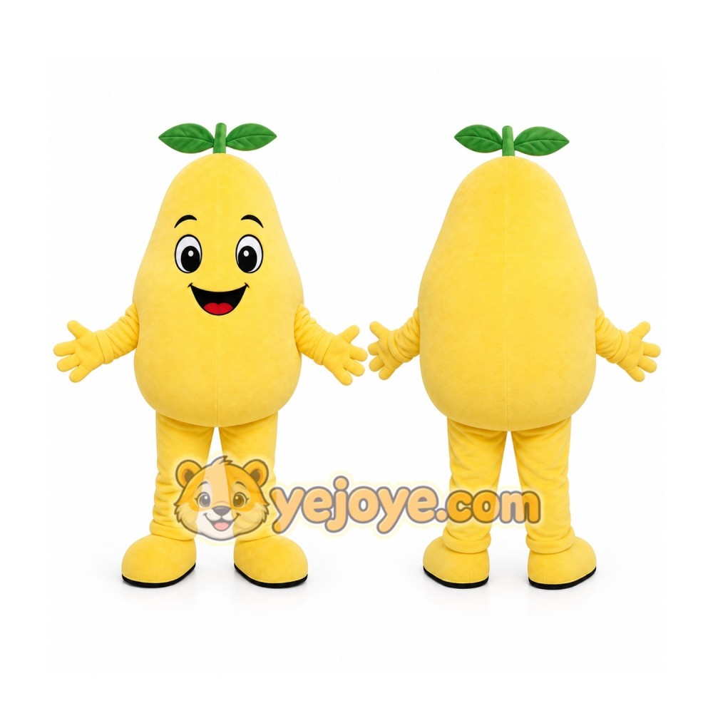 Yellow Pear Mascot Costume Yellow Pear Mascot Costume
