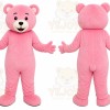 Pink Bear Mascot Costume