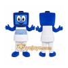Blue Robot Mascot Costume Blue Robot Mascot Costume