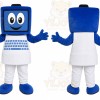 Blue Robot Mascot Costume