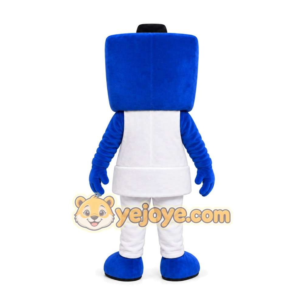 Blue Robot Mascot Costume Blue Robot Mascot Costume