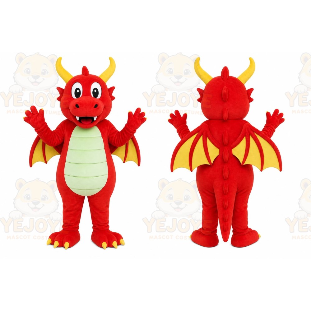 Red Dragon Mascot Costume