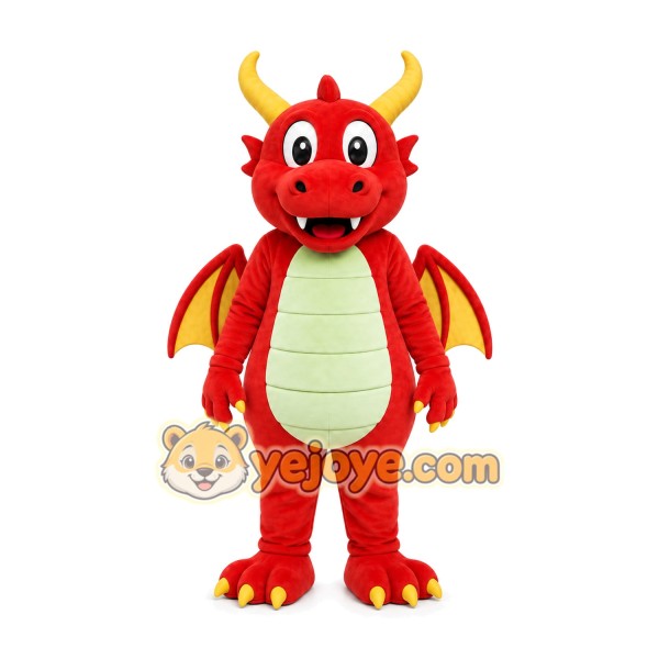 Red Dragon Mascot Costume Red Dragon Mascot Costume