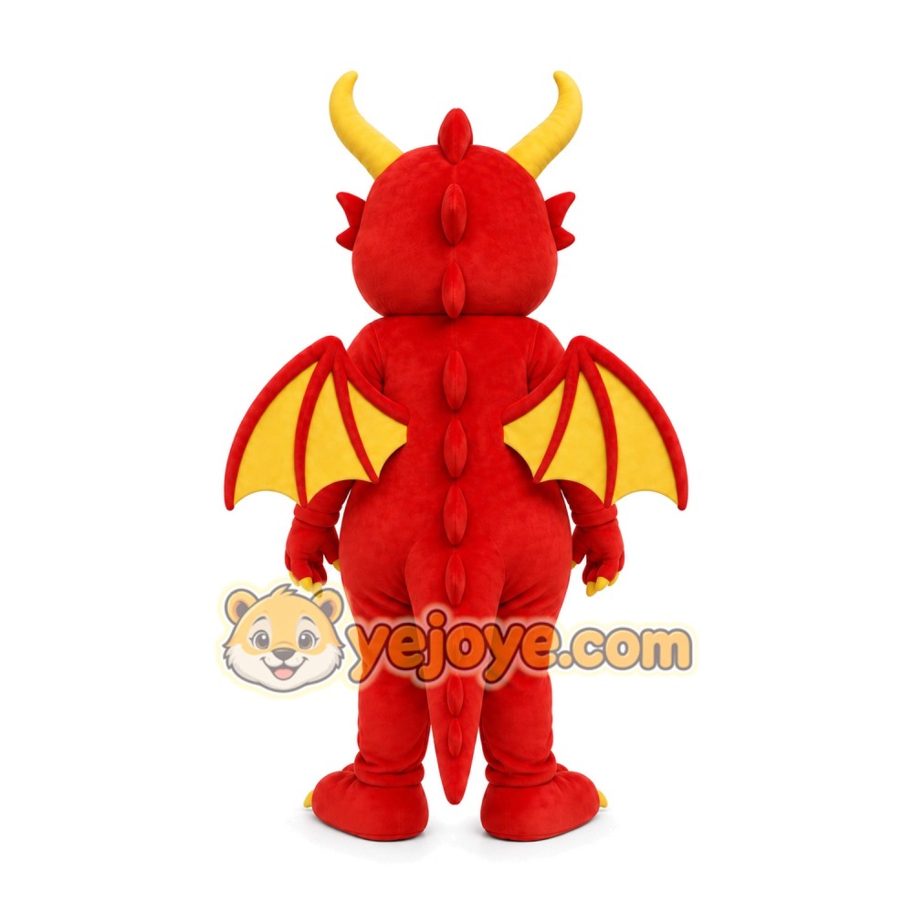 Red Dragon Mascot Costume Red Dragon Mascot Costume