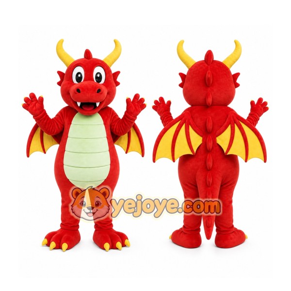 Red Dragon Mascot Costume