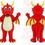 Red Dragon Mascot Costume