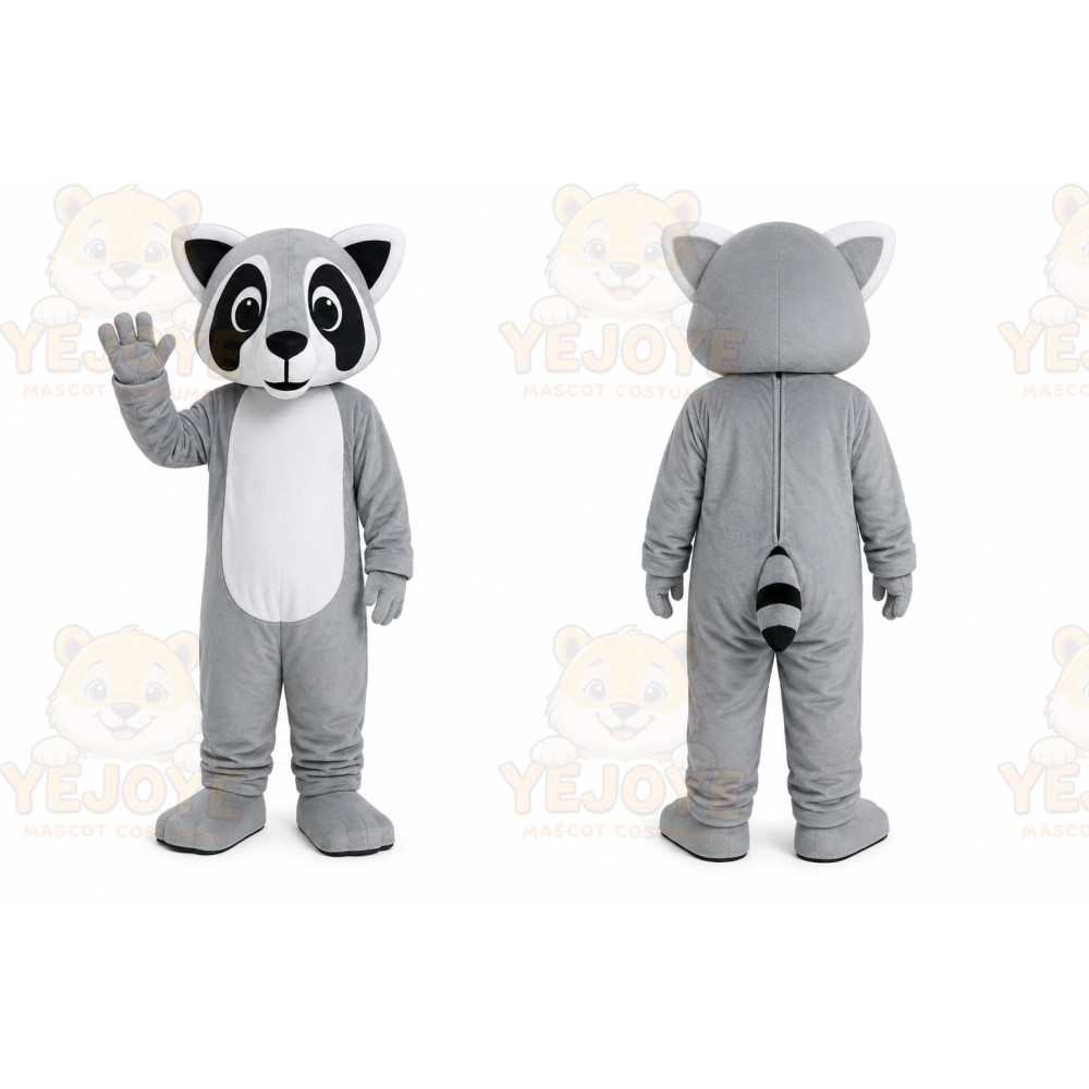 Gray Raccoon Mascot Costume