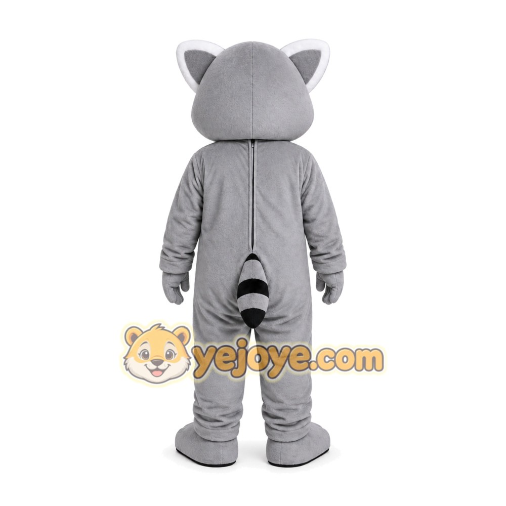 Gray Raccoon Mascot Costume Gray Raccoon Mascot Costume