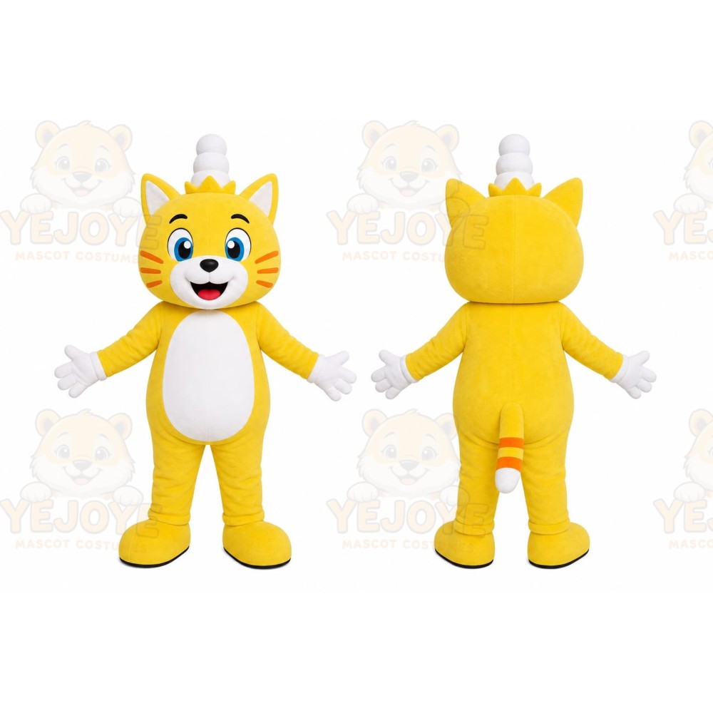 Yellow Cat Mascot Costume