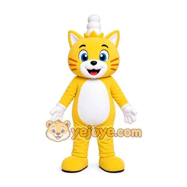 Yellow Cat Mascot Costume Yellow Cat Mascot Costume
