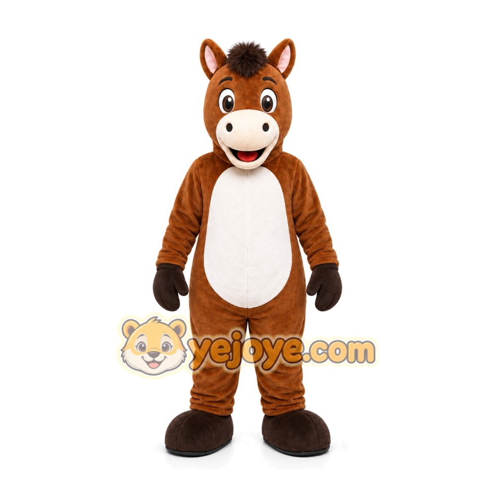 Brown Donkey Mascot Costume