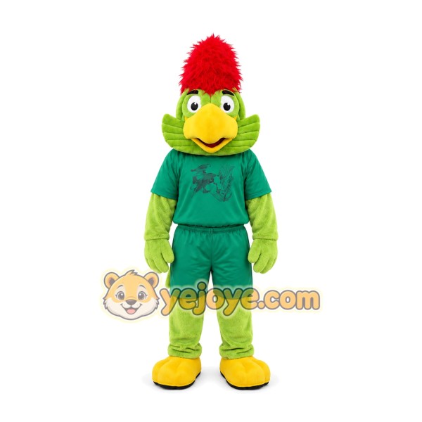 Green Rooster Mascot Costume Green Rooster Mascot Costume