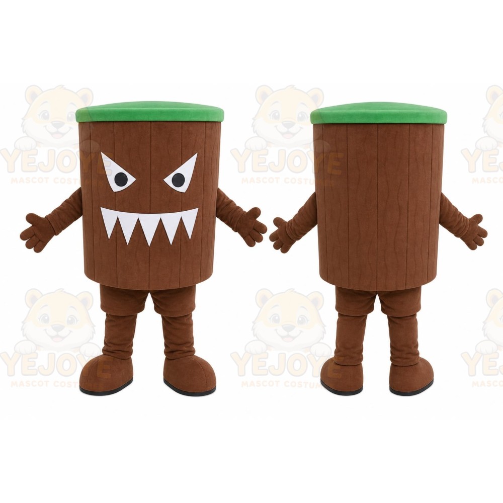 Brown Bucket Mascot Costume