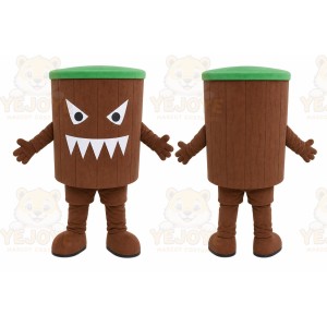Brown Bucket Mascot Costume