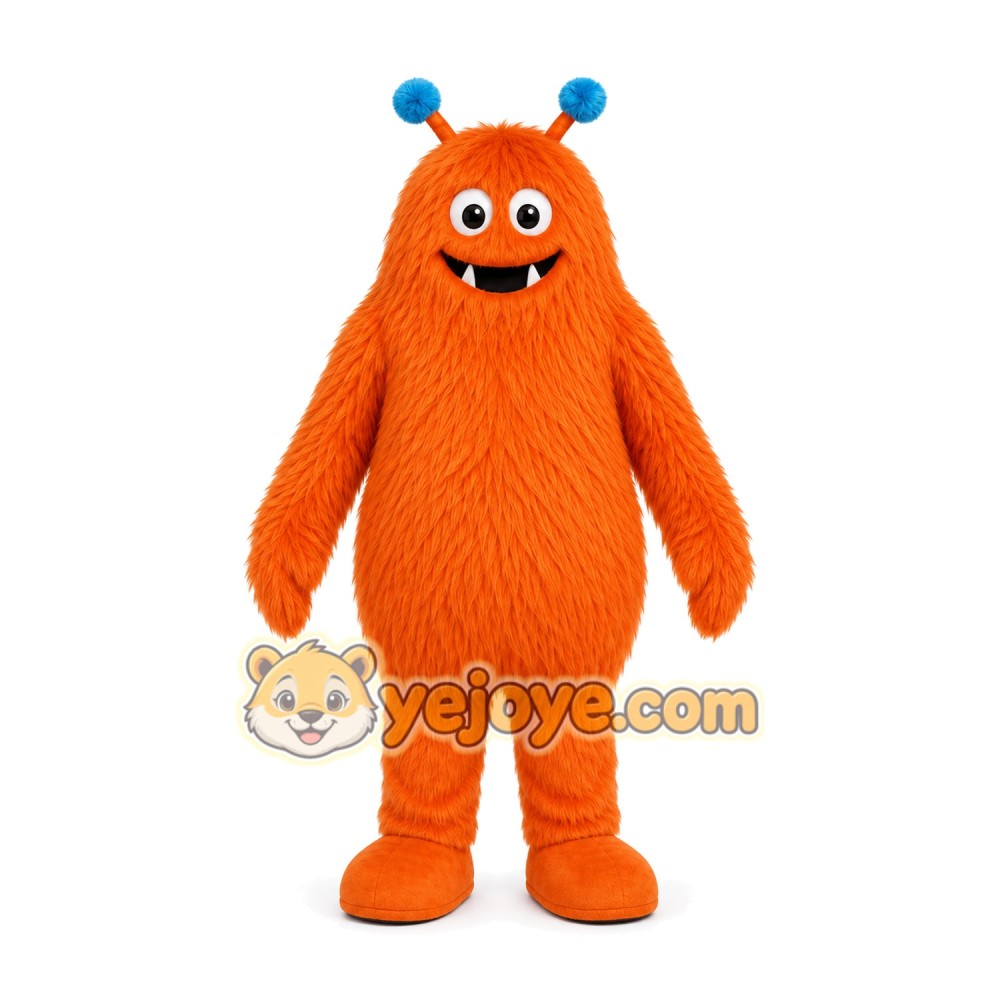 Orange Monster Mascot Costume Orange Monster Mascot Costume