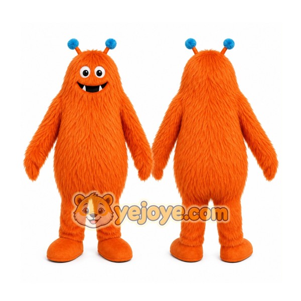 Orange Monster Mascot Costume