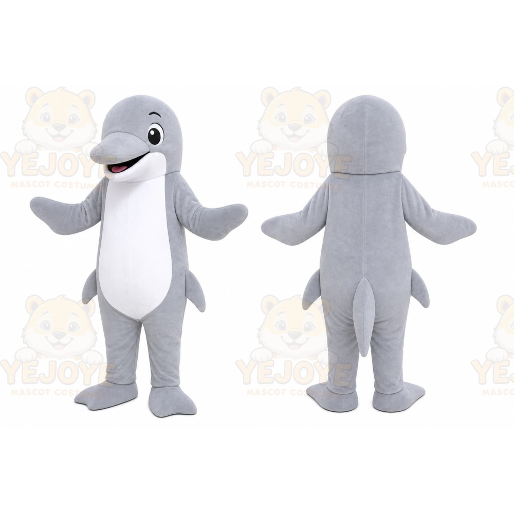 Gray Dolphin Mascot Costume