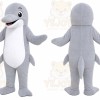 Gray Dolphin Mascot Costume