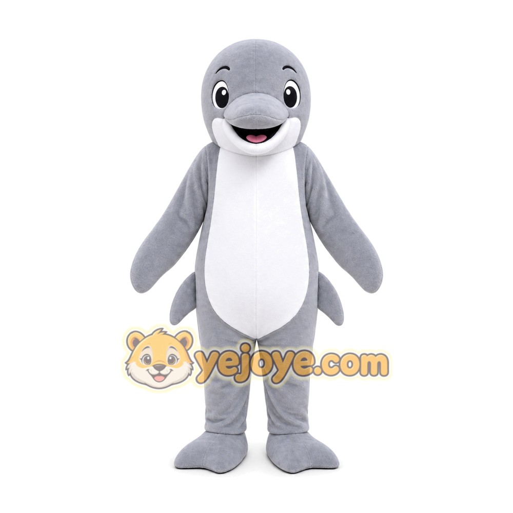 Gray Dolphin Mascot Costume Gray Dolphin Mascot Costume
