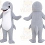 Gray Dolphin Mascot Costume