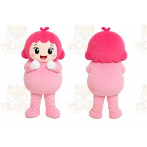 Pink Girl Mascot Costume
