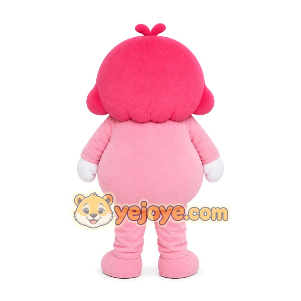 Pink Girl Mascot Costume Pink Girl Mascot Costume