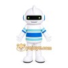 White Robot Mascot Costume White Robot Mascot Costume
