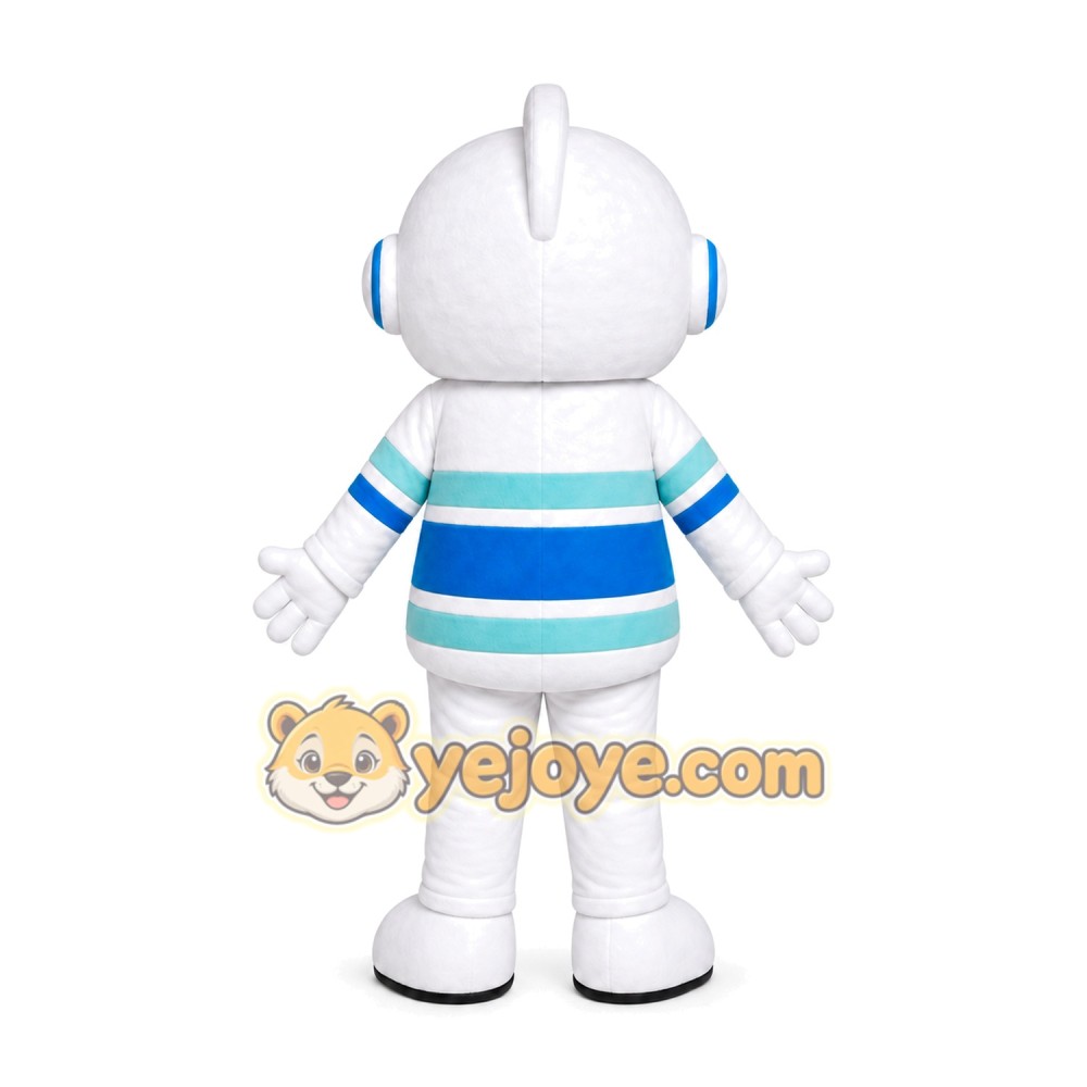 White Robot Mascot Costume White Robot Mascot Costume