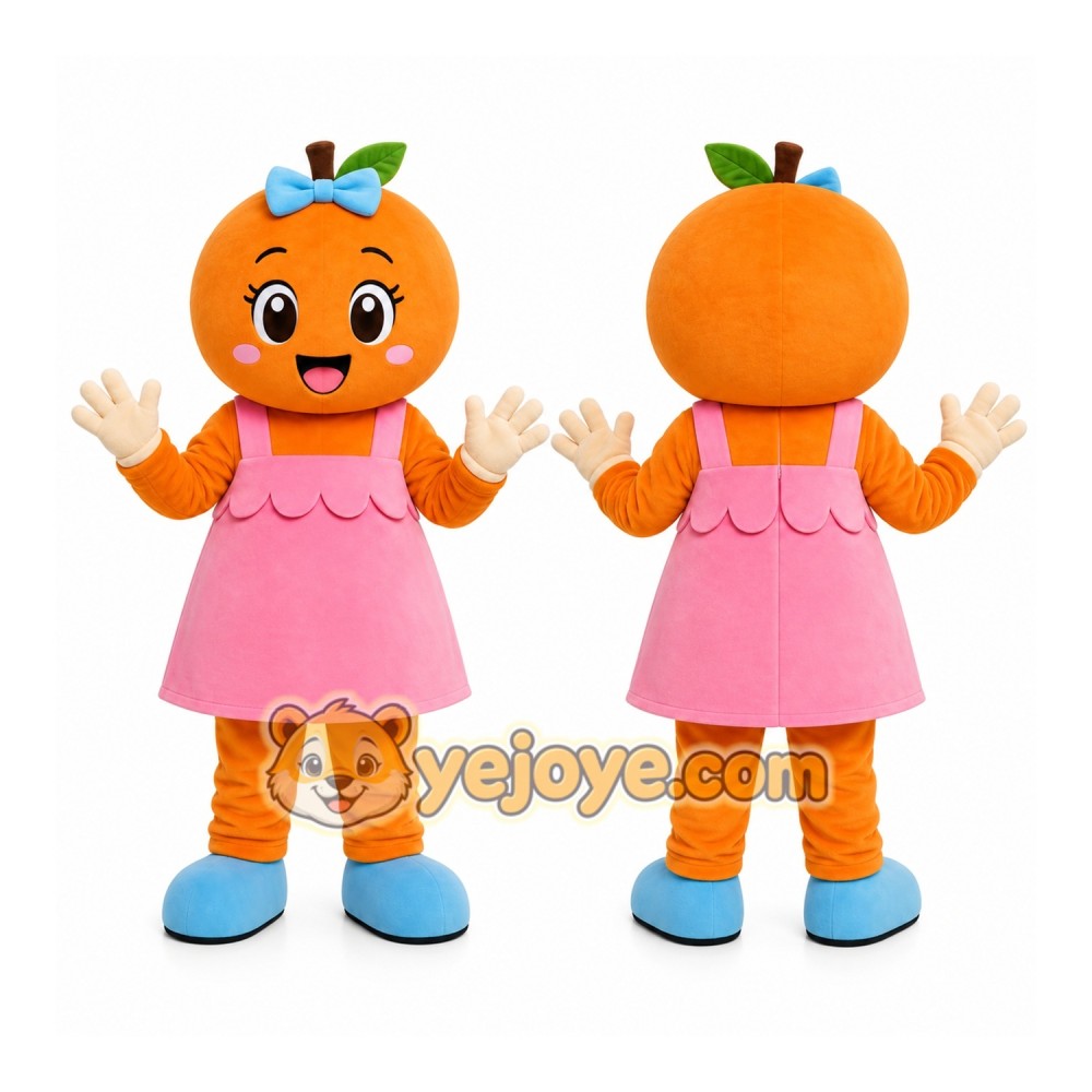 Orange Girl Mascot Costume