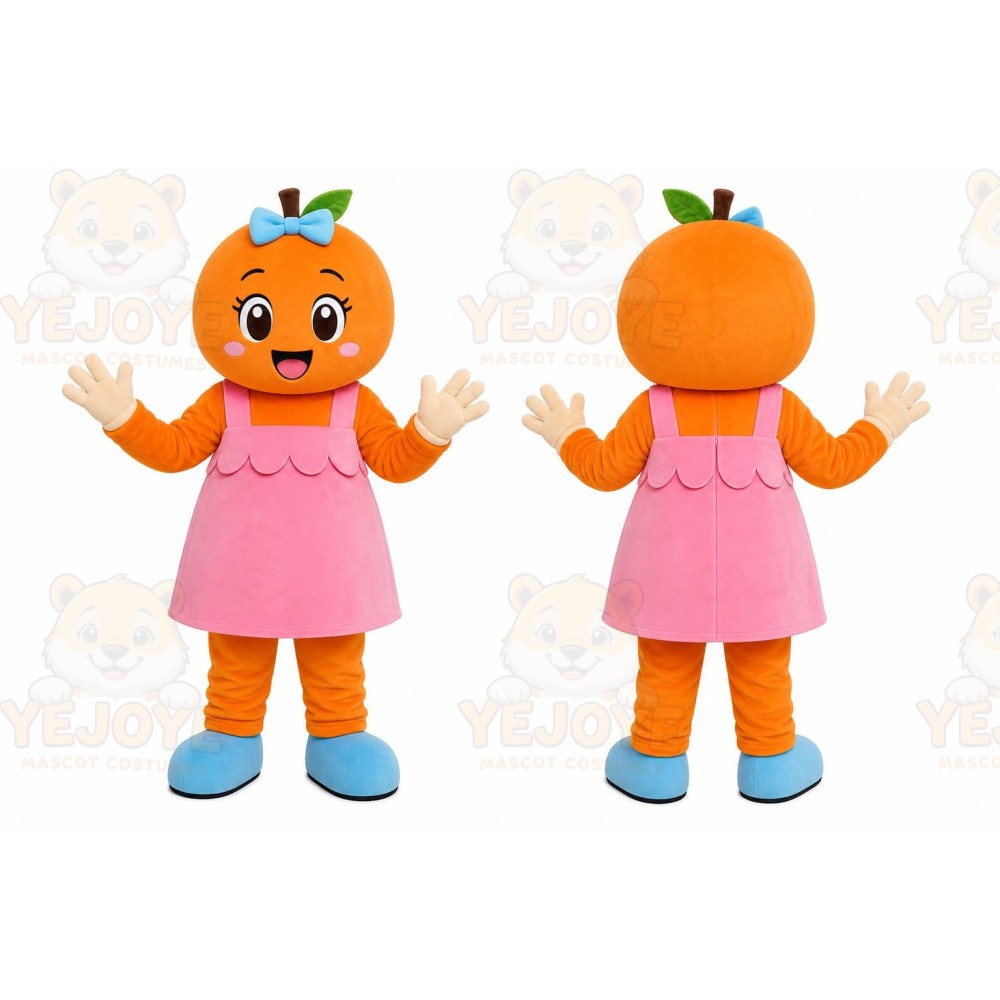 Orange Girl Mascot Costume