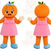 Orange Girl Mascot Costume