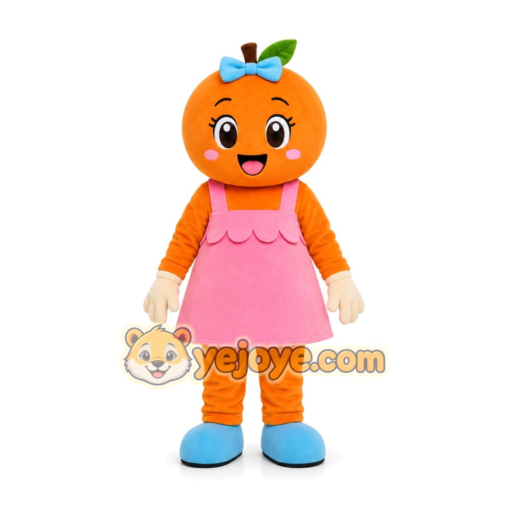 Orange Girl Mascot Costume