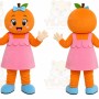 Orange Girl Mascot Costume