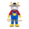 Cow Overalls Mascot Costume Cow Overalls Mascot Costume