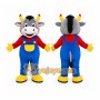 Cow Overalls Mascot Costume