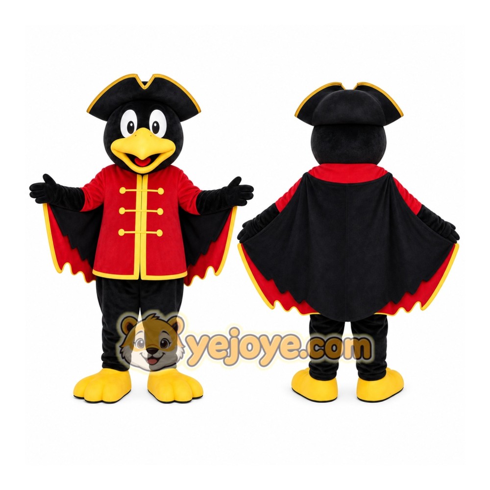 Black Bird Cape Mascot Costume Black Bird Cape Mascot Costume