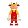 Brown Cow Overalls Mascot Costume Brown Cow Overalls Mascot Costume