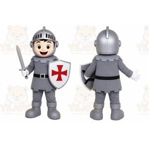 Silver Knight Mascot Costume
