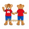 Bear Red Shirt Mascot Costume Bear Red Shirt Mascot Costume