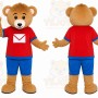 Bear Red Shirt Mascot Costume