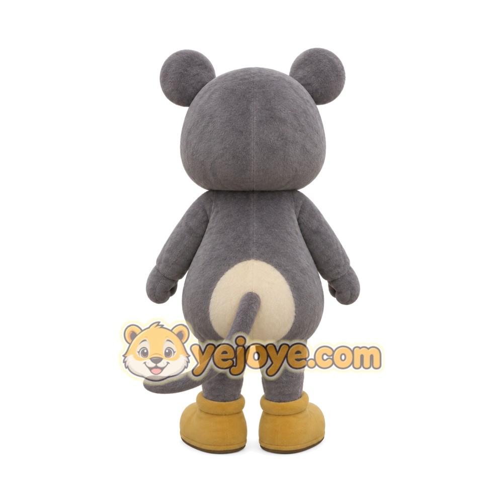 Gray Mouse Mascot Costume Gray Mouse Mascot Costume