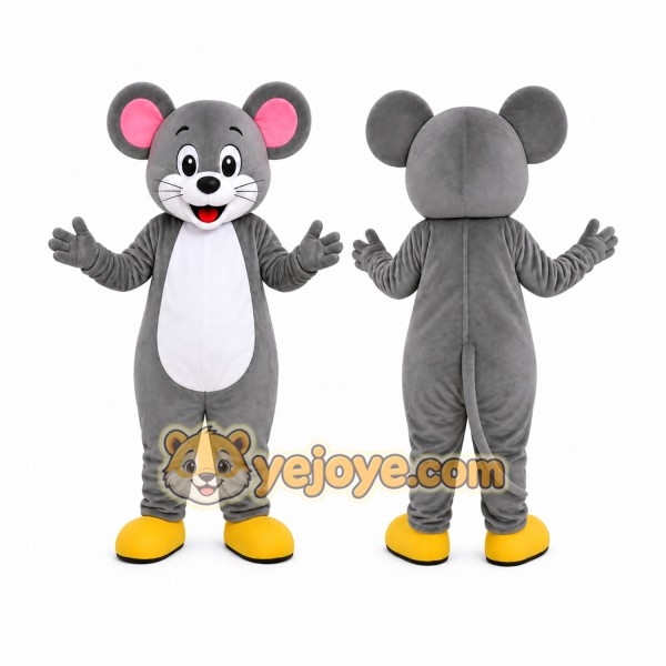 Gray Mouse Mascot Costume