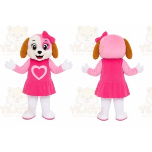 Pink Puppy Dress Mascot Costume
