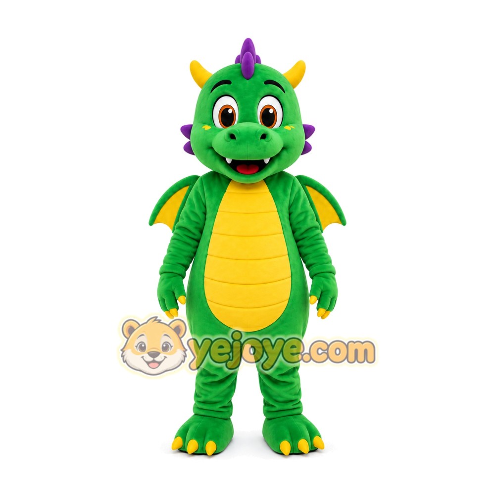 Green Dragon Mascot Costume Green Dragon Mascot Costume