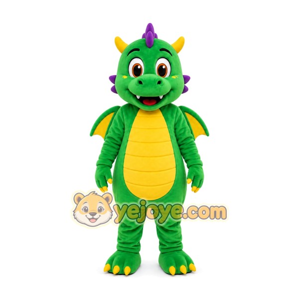 Green Dragon Mascot Costume